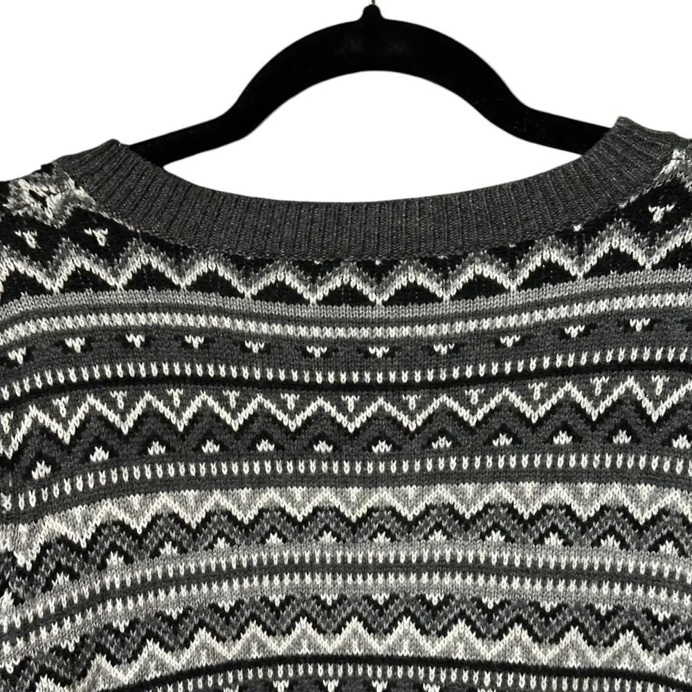 Talbots Black and Gray Cardigan Sweater